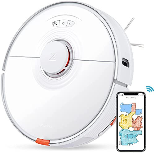 roborock Robot Aspirador S7, con succión de 2500 Pa, Limpieza sónica, reconocimiento ultrasónico de alfombras (Blanco)