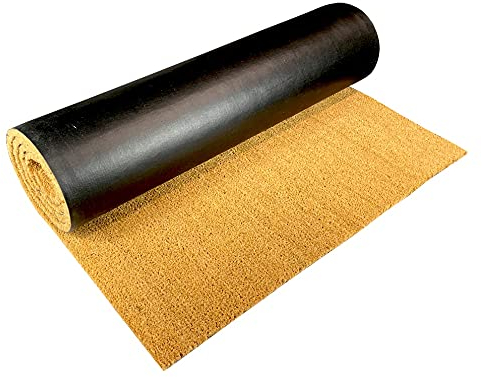 FloorPro Coir Entrance Matting - Cut To Size, Heavy Duty Indoor & Outdoor for Entrances, Doorway, Reception, Foyer Coconut Mat Strips Doormats (40cm x 60cm)