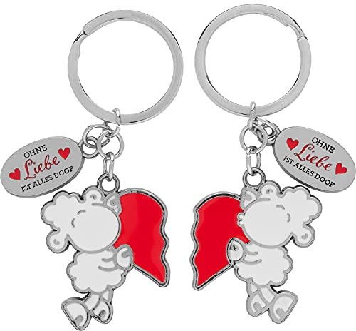 Sheepworld Anhänger-Set für zwei mit Motiv | Geschenkset bestehend aus zwei Schlüsselanhängern, mehrfarbig | Geschenk für Paare, für zwei