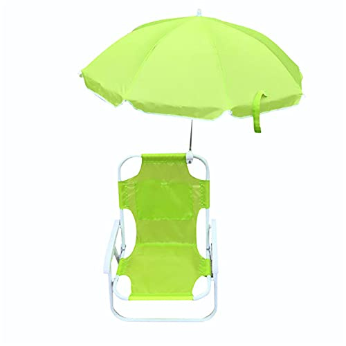 Syfinee Chaises pliantes de plage pour enfants avec parasol, chaises longues de plage inclinables de jardin multifonctionnelles et portables pour enfants