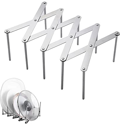 Rippchenhalter Deckelhalter Spareribs Halter aus Edelstahl Verstellbarer Spareribs-Halter Multifunktionales Teleskoplagerregal Zubehör für Küchen und Grill,Holzkohlegrill Gasgrill BBQ Grillpartys