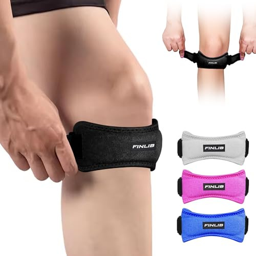 FINLIB 2 x Knieschoner für Meniskus und Bänder, schützt und entlastet, Sport-Kniebandage für Fitnessstudio, Crossfit, Arbeit, Zuhause, Powerlifting, Fitnessstudio