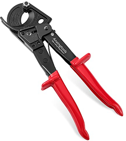 Ratschenschneider, Anxgingtools HS325 Heavy Duty Draht Cutter für Aluminiumkupferkabel bis zu 240 mm², Ratschenkabelschneider (HS325)