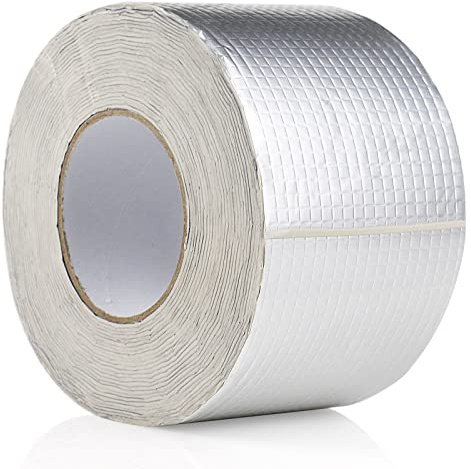 Aluminum Butylband Wasserdichtes Klebeband 100mmx10Mx1.5mm (T) Butyl Dichtungsband Alufolie Selbstklebend Reperaturband zum Abdichten und Befestigen für Lecks,BOMEI PACK