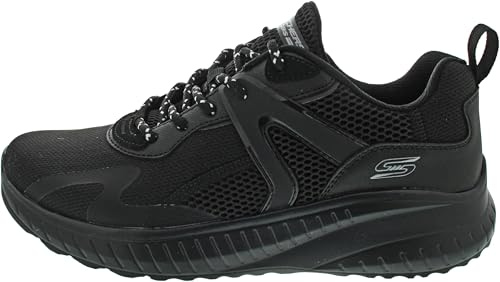Skechers Men's Bobs Squad Chaos Elevated Drift Sneaker, Black Synthetic/Mesh, 9 UK