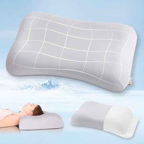 Elegear Soft Memory Foam Pillow, 70D ZERO PRESSURE Neck Support Pillow, Ergonomic Cervical Anti Snore Pillows, Deep Sleep for Neck Pain, Side Sleepers and Back with Washable Cooling Pillowcase