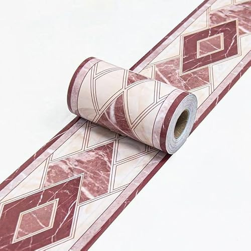 TapetenbordüRe Selbstklebende BordüRe Wand Wohnzimmer Tapeten Fliesenaufkleber Bad Dekoband Selbstklebend Rot-47 10cm X 500cm