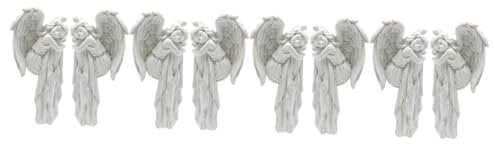 TOPBATHY 8 Stk Engel-dekoration Türrahmen Dekorationen Engel-wand- sflügel Wanddekoration Türrahmenverzierungen Wohnkultur sflügel-skulptur Ornamente Figuren Weiß Harz