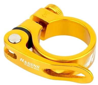 wanhaoaony Sattelklemme Sattelstützenklemme Schnellspanner Sitz Schließen Fahrradsattelverschluss MTB 31.8 34.9MM Fahrradrahmenclip for 27.2/31.6mm Sattelrohr SattelstüTzenklemme(34.9mm Gold)