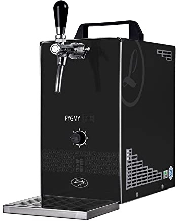 Komplett Set - Bier Zapfanlage, Bierzapfanlage PYGMY 25/K Limited Edition mit Membranpumpe, 1-leitig Trockenkühlgerät aus Edelstahl, 35 L/h, inkl. Schanksäule, Green Line, Zapfkopf:Set 4 Zapfköpfe