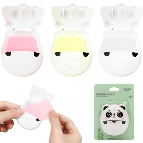 NHQZ 3 pezzi Fogli di sapone solubile foglio di carta saponata Carta saponata solubile portatile sapone schiumogeno profumato solubile in acqua formato tascabile per attività all'aperto