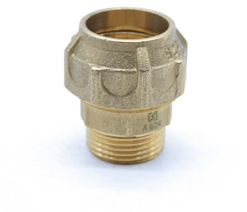 DOJA Barcelona | Raccordo dritto maschio polietilene | PE | Raccordo tubo polietilene | Raccordo a compressione | 20x1/2 | Confezione da 2 | Raccordo per sistemi d'acqua