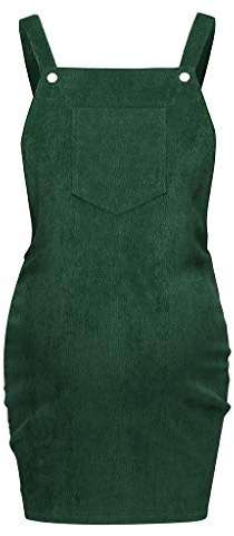 LOIJMK Mujeres Embarazadas Cuidado de Maternidad Falda de Lactancia Sólido Vestido Sin Mangas Con Top Conjunto De Señoras, verde, M