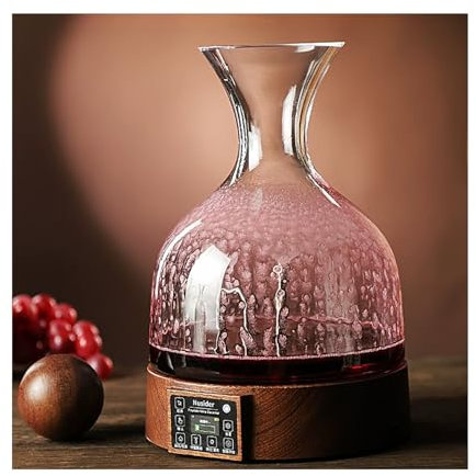 2000 ml di Decanter di Vino, Decanter di Vino Elettrico, Display a LED, Corpo da Vino circolante a 360 °, aeratore di Vino Elettrico Ricaricabile, per Appassionati di Vino