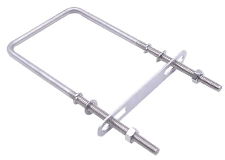 Pernos en U, sujetadores de pernos en U, tornillo cuadrado de acero inoxidable 304/pernos en forma de U extendidos/abrazadera cuadrada M6M8M10(2set M6x45x100)