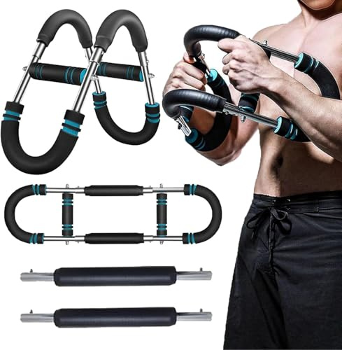 Sake Twister Arm Trainer, Twister Arm Exerciser Adjustable Chest Expander Portable Power Twister Bar Muscular Strength Enhancer Thigh Master Trainer Men Upper Body Strength at Home Fitness Equipment(B