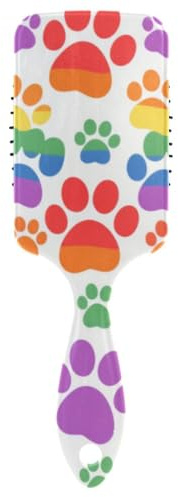 Bunte Hunde-Fußabdrücke, glatter Kamm für Haarwachstum, Kopfmassagegerät für alle Haartypen, mit ergonomischem Griff, gegen Frizz Para Cabello