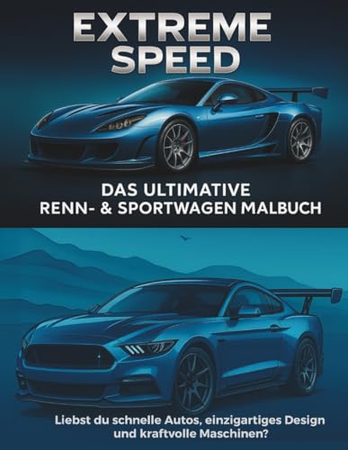 Extreme Speed – Das ultimative Renn- & Sportwagen Malbuch für Kinder & Erwachsene: A4 Format. Über 50 faszinierende Malvorlagen: Supersportwagen, ... Alters (Malbücher in verschiedene größen)