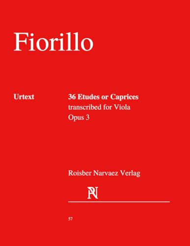 Fiorillo, Federigo - 36 Etudes or Caprices: arranged for Viola