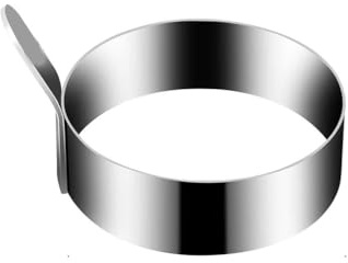 YIXANNX Stampo per uova fritte in acciaio inossidabile Rotondo Riutilizzabile Lavabile Antiruggine Cucina lucidata Accessori per stampi per pancake, 9 cm