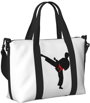 Karate pojke vektor utbytbart bälte färgtryck lätt handbagage kvinnor män resa handväska helg semester korta resor