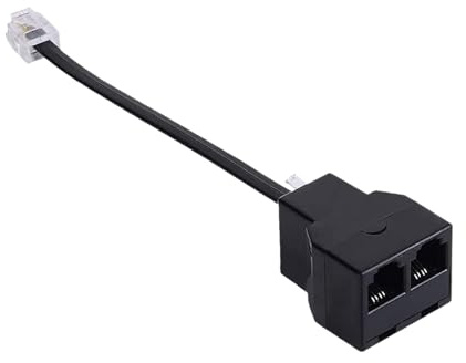Adattatore telefonico, cavo splitter di linea, connettore telefonico, trasmissione del segnale di alta qualità, estensione jack dispositivo, hardware per forniture per ufficio, strumento compatto a