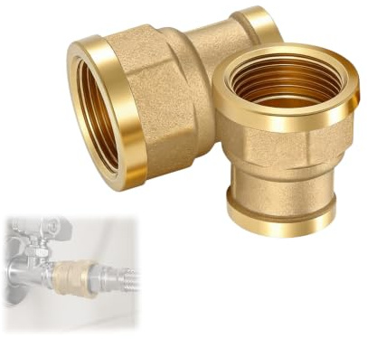 Cloxtralon Riduttore da 3/4 a 1/2, adattatore in ottone, raccordo ridotto filettato interno 3/4 x 1/2, manicotto di estensione per tubo dell'acqua, serbatoio dell'acqua potabile e connessioni