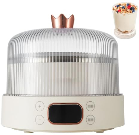 Yogurtiera Elettrica 1000 ml, Macchina per Yogurt con Schermo LED, Controllo Intelligente di Tempo e Temperatura, Apparecchio in Acciaio Inox per Vino di Riso e Kimchi