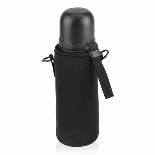 Semme Flaskfodral Högkvalitativ Neoprenpåse med Rem för Utomhusvandring Campingfiske Passar för Olika Flaskstorlekar (Höjd 19cm)