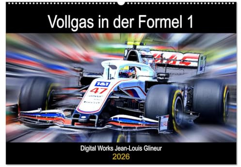 Vollgas in der Formel 1 (Wandkalender 2026 DIN A2 quer), CALVENDO Monatskalender: Digital Arts und Formel 1 (CALVENDO Sport)