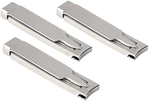 newgen medicals Fingernagel Clipser: 3in1-Nagelknipser aus Edelstahl, mit Feile und Nagelreiniger, 3er-Set (Nagelclip, Nagelklipser, Füße)