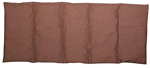 Franzis Nähstube 50x20cm Cojín de espelta marrón de algodón 100%. I Almohada de grano de espelta 50x20 para microondas I Almohadilla térmica, Almohada con núcleo de espelta, Almohada cervical