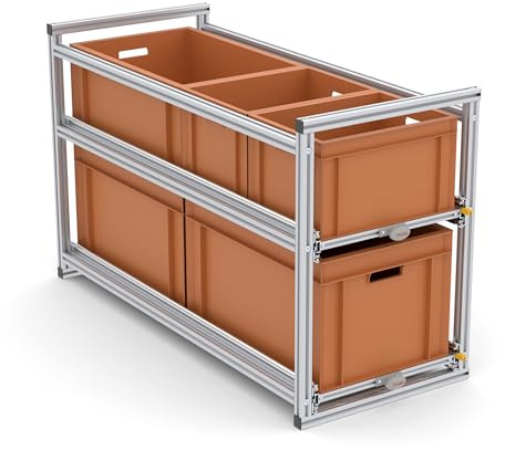 Heckauszug 120cm, mehrere Ebenen, 220kg Belastung, Auszugsregal - ideal für Wohnmobile/Camper (Ebenen: 2)