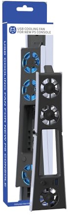 Cooling Fan For PS5 Slim Efficient Cooling Accessories For PS5 Slim, 3 Built-In Fan, USB Output Port, Cooling Game Accessories With 3 Fans For PS5 Slim Console