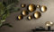 VIDI Set di decorazioni da parete in metallo, 8 pezzi, per soggiorno, ornamenti in oro, decorazione da parete