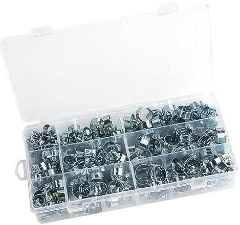 OSALADI 135stücke Mini Schlauchschellen Verzinkte Metall Schlauchklemmen Für Wasser Luft Und Kraftstoff Verschiedene Leicht Und Tragbar Für Reparatur Und Diy-projekte