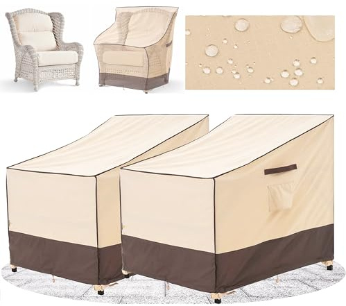 F&J Outdoors Copripoltrona da Esterno 2 Pezzi 102x102x66/91 cm Impermeabile