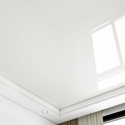 Unikicool Panneaux De Plafond Autocollants pour Salle De Bain,Dalles de Plafond décoratives en PVC,Papier Peint Autocollant en PVC,épaisseur 0.21 mm pour Cuisine,Salon,Chambre à Coucher,plafonds