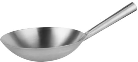 iplusmile Wok in Acciaio Inox Argento per Piano a Induzione, Robusto