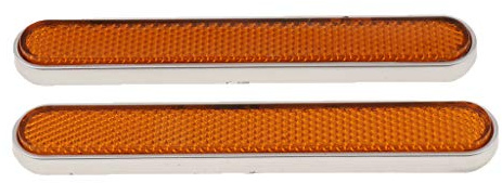 H HILABEE 2 TLG. Motorrad Katzenauge Rückstrahler Reflektoren für Harley Sportsters 883 1200, Selbstklebend, Orange