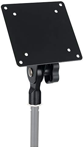 Pronomic Mikrofonstativ-Adapter mit VESA-Mount für LED/TFT Displays -zur Montage von Monitoren auf Mikrofonständern - Lochabstände: 100 mm und 75 mm - schwarz | Zur Montage von Monitoren auf Mikrofonständern mit 3/8 Gewinde, Für Bildschirme bis max. 21 Diagonale bzw. 5 kg Gewicht