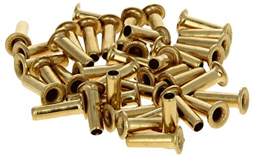 MroMax 200PCS Hollow Rivet 0.39 x 0.12(Length x Outer Diameter) Through Hole Copper Hollow Rivets Grommets Double-Sided Circuit Board PCB