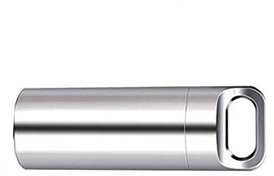 BE-TOOL Metall-Pillendose, wasserdicht, tragbar, für Schlüsselanhänger, Silber