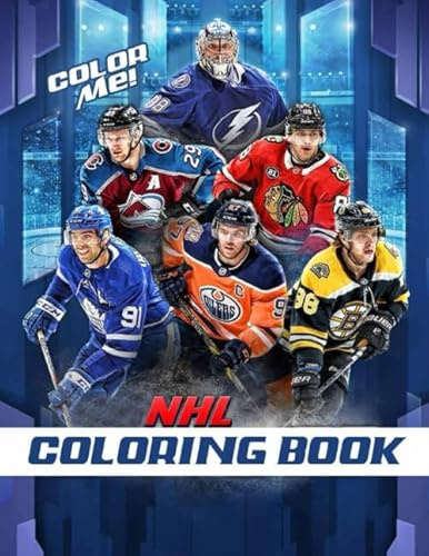 Color Me! NHL Coloring Book: Hockey Coloring and Activity Book for Adults and Kids - Famous League Players and Team Logos