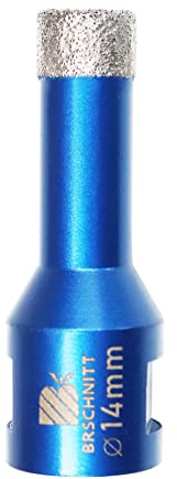 Diamant Fliesenbohrer 14mm - M14 Diamantbohrer Lochsäge für Fliesen Porzellan Keramik Marmor Granit Bohrungen, für Winkelschleifer