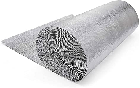 CCLONGTT Silver Multi-Purpose Double Aluminium Bubble Insulation Foil, Heat Reflective Insulation Loft, Wall, Home, Caravan, Attic, Garage, Roofs (Size : 1x3m), Onecolor