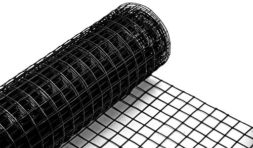 Profishop-Bremen Volierendraht SCHWARZ beschichtet Drahtgitter 50 cm hoch Drahtgeflecht Zaun Maschendrahtzaun Kaninchenzaun Hasendraht (Maschenweite 19x19 mm)