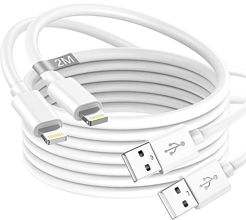 iPhone Ladekabel 2M 2Pack[Apple MFi Certified], USB auf Lightning Kabel 2M Lang iPhone Kabel USB Lightning Ladekabel iPhone Schnellladekabel für iPhone 14 13 12 11 Pro Max/XR/XS/X/8/7/6 Plus/5/SE,iPad