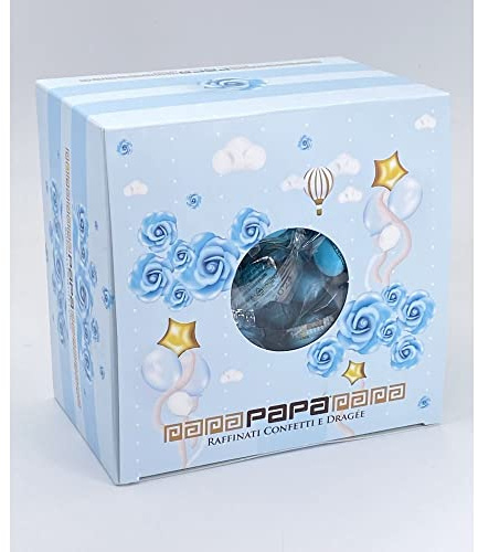 CONFETTI PAPA MONODOSE CIOCCOGOLOSONE CELESTE in Vassoio da 500 g