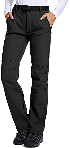 Jessie Kidden Women's Waterproof Pants Hiking Ski Snow Fish Fleece Lined Insulated Outdoor Golf Travel Pant (801F Grey 12)